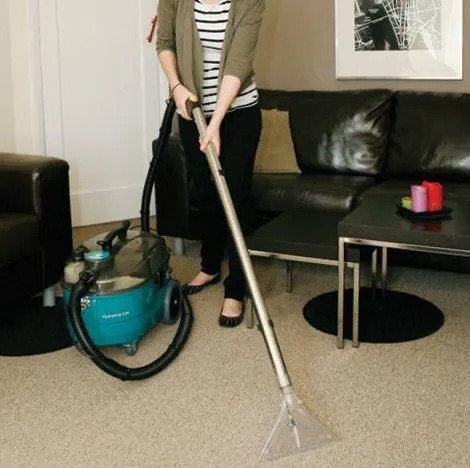 Our hire machine being used on a living room carpet